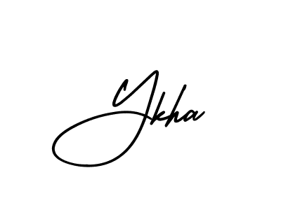 if you are searching for the best signature style for your name Ykha. so please give up your signature search. here we have designed multiple signature styles  using AmerikaSignatureDemo-Regular. Ykha signature style 3 images and pictures png