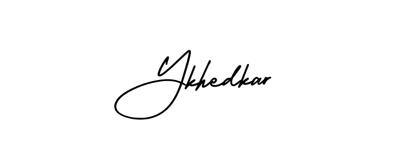 How to make Ykhedkar signature? AmerikaSignatureDemo-Regular is a professional autograph style. Create handwritten signature for Ykhedkar name. Ykhedkar signature style 3 images and pictures png