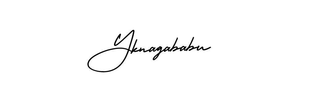 Use a signature maker to create a handwritten signature online. With this signature software, you can design (AmerikaSignatureDemo-Regular) your own signature for name Yknagababu. Yknagababu signature style 3 images and pictures png