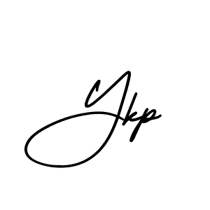 How to make Ykp name signature. Use AmerikaSignatureDemo-Regular style for creating short signs online. This is the latest handwritten sign. Ykp signature style 3 images and pictures png