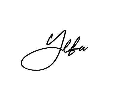 How to Draw Ylfa signature style? AmerikaSignatureDemo-Regular is a latest design signature styles for name Ylfa. Ylfa signature style 3 images and pictures png