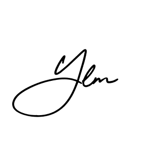 How to make Ylm signature? AmerikaSignatureDemo-Regular is a professional autograph style. Create handwritten signature for Ylm name. Ylm signature style 3 images and pictures png