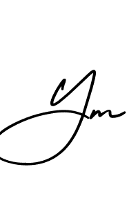 The best way (AmerikaSignatureDemo-Regular) to make a short signature is to pick only two or three words in your name. The name Ym include a total of six letters. For converting this name. Ym signature style 3 images and pictures png