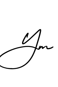 The best way (AmerikaSignatureDemo-Regular) to make a short signature is to pick only two or three words in your name. The name Ym include a total of six letters. For converting this name. Ym signature style 3 images and pictures png