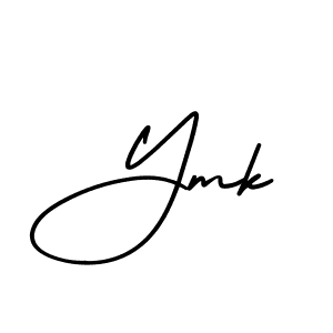You should practise on your own different ways (AmerikaSignatureDemo-Regular) to write your name (Ymk) in signature. don't let someone else do it for you. Ymk signature style 3 images and pictures png