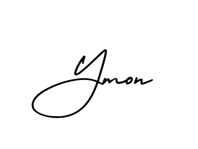 Use a signature maker to create a handwritten signature online. With this signature software, you can design (AmerikaSignatureDemo-Regular) your own signature for name Ymon. Ymon signature style 3 images and pictures png