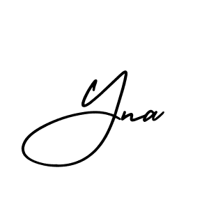 Design your own signature with our free online signature maker. With this signature software, you can create a handwritten (AmerikaSignatureDemo-Regular) signature for name Yna. Yna signature style 3 images and pictures png