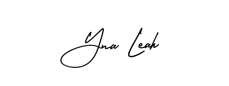 if you are searching for the best signature style for your name Yna Leah. so please give up your signature search. here we have designed multiple signature styles  using AmerikaSignatureDemo-Regular. Yna Leah signature style 3 images and pictures png