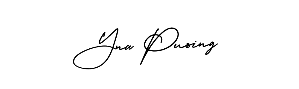 How to Draw Yna Pusing signature style? AmerikaSignatureDemo-Regular is a latest design signature styles for name Yna Pusing. Yna Pusing signature style 3 images and pictures png