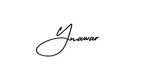 Use a signature maker to create a handwritten signature online. With this signature software, you can design (AmerikaSignatureDemo-Regular) your own signature for name Ynawar. Ynawar signature style 3 images and pictures png