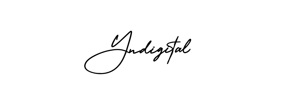 The best way (AmerikaSignatureDemo-Regular) to make a short signature is to pick only two or three words in your name. The name Yndigital include a total of six letters. For converting this name. Yndigital signature style 3 images and pictures png