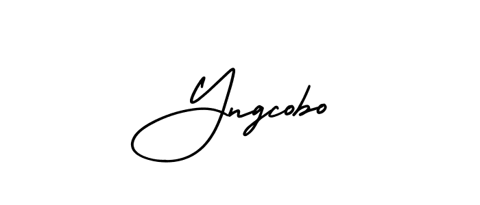 Yngcobo stylish signature style. Best Handwritten Sign (AmerikaSignatureDemo-Regular) for my name. Handwritten Signature Collection Ideas for my name Yngcobo. Yngcobo signature style 3 images and pictures png