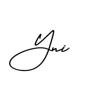 Also we have Yni name is the best signature style. Create professional handwritten signature collection using AmerikaSignatureDemo-Regular autograph style. Yni signature style 3 images and pictures png