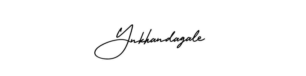 How to Draw Ynkhandagale signature style? AmerikaSignatureDemo-Regular is a latest design signature styles for name Ynkhandagale. Ynkhandagale signature style 3 images and pictures png
