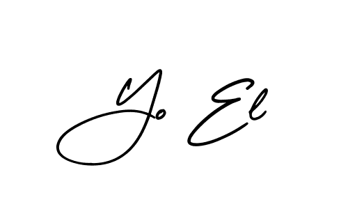 How to Draw Yo El signature style? AmerikaSignatureDemo-Regular is a latest design signature styles for name Yo El. Yo El signature style 3 images and pictures png