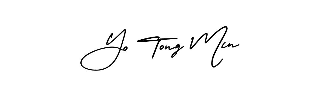 if you are searching for the best signature style for your name Yo Tong Min. so please give up your signature search. here we have designed multiple signature styles  using AmerikaSignatureDemo-Regular. Yo Tong Min signature style 3 images and pictures png