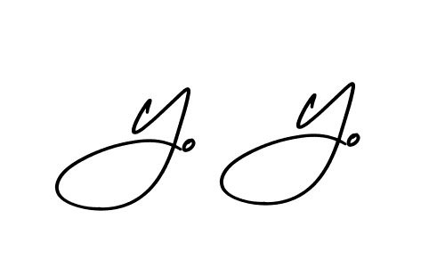 Yo Yo stylish signature style. Best Handwritten Sign (AmerikaSignatureDemo-Regular) for my name. Handwritten Signature Collection Ideas for my name Yo Yo. Yo Yo signature style 3 images and pictures png