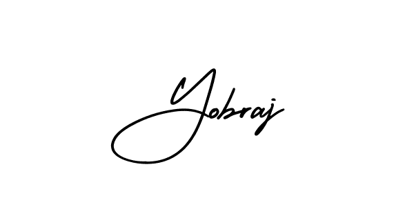 How to make Yobraj name signature. Use AmerikaSignatureDemo-Regular style for creating short signs online. This is the latest handwritten sign. Yobraj signature style 3 images and pictures png