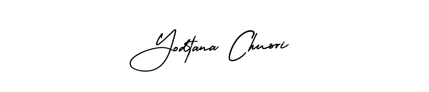 Check out images of Autograph of Yodtana Chusri name. Actor Yodtana Chusri Signature Style. AmerikaSignatureDemo-Regular is a professional sign style online. Yodtana Chusri signature style 3 images and pictures png