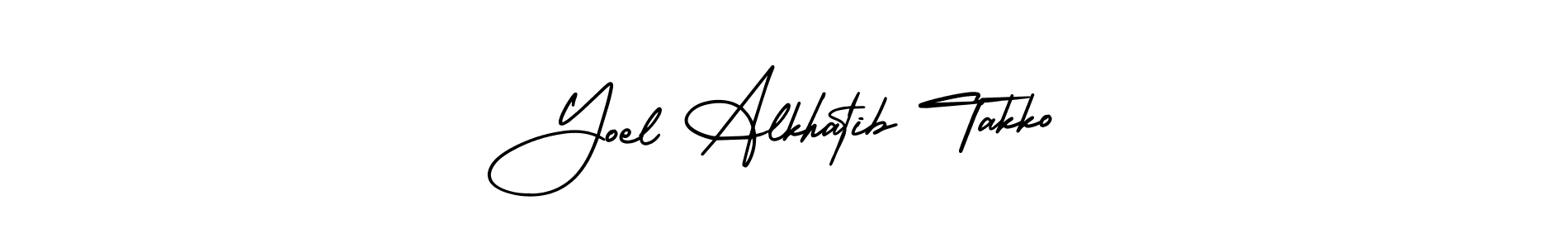 Use a signature maker to create a handwritten signature online. With this signature software, you can design (AmerikaSignatureDemo-Regular) your own signature for name Yoel Alkhatib Takko. Yoel Alkhatib Takko signature style 3 images and pictures png