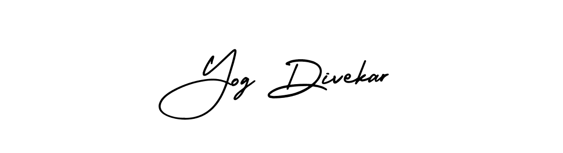 Make a short Yog Divekar signature style. Manage your documents anywhere anytime using AmerikaSignatureDemo-Regular. Create and add eSignatures, submit forms, share and send files easily. Yog Divekar signature style 3 images and pictures png