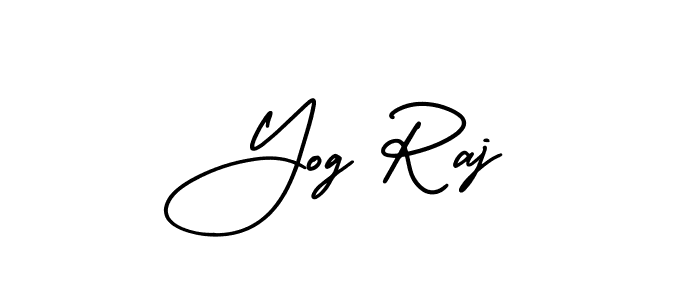 How to Draw Yog Raj signature style? AmerikaSignatureDemo-Regular is a latest design signature styles for name Yog Raj. Yog Raj signature style 3 images and pictures png