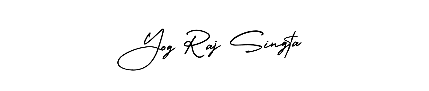 Yog Raj Singta stylish signature style. Best Handwritten Sign (AmerikaSignatureDemo-Regular) for my name. Handwritten Signature Collection Ideas for my name Yog Raj Singta. Yog Raj Singta signature style 3 images and pictures png