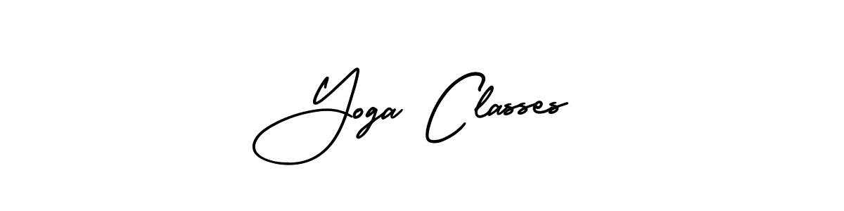 How to make Yoga Classes name signature. Use AmerikaSignatureDemo-Regular style for creating short signs online. This is the latest handwritten sign. Yoga Classes signature style 3 images and pictures png