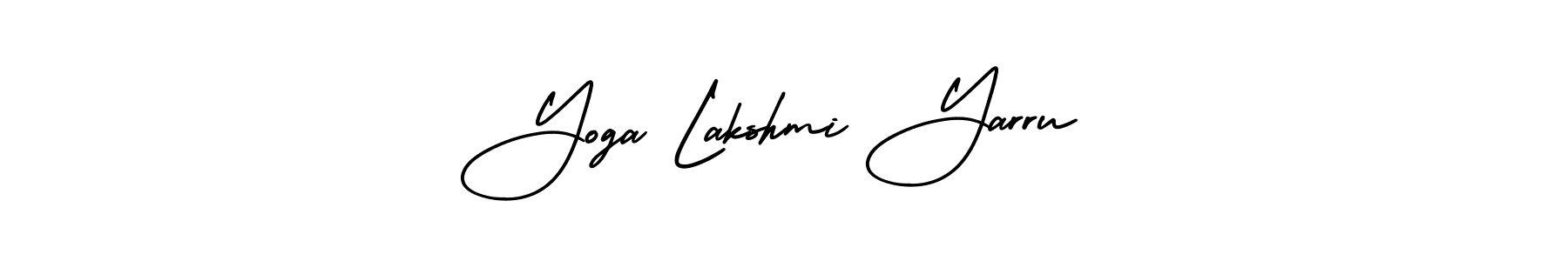 Use a signature maker to create a handwritten signature online. With this signature software, you can design (AmerikaSignatureDemo-Regular) your own signature for name Yoga Lakshmi Yarru. Yoga Lakshmi Yarru signature style 3 images and pictures png