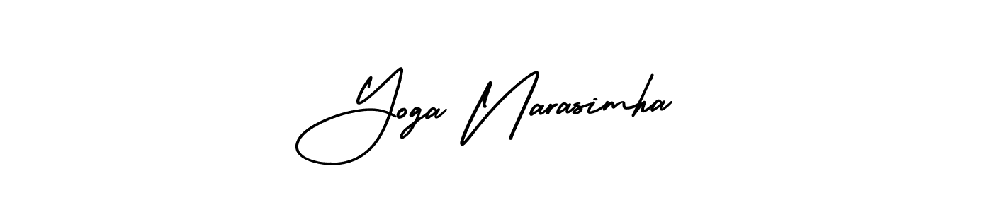 Make a beautiful signature design for name Yoga Narasimha. With this signature (AmerikaSignatureDemo-Regular) style, you can create a handwritten signature for free. Yoga Narasimha signature style 3 images and pictures png