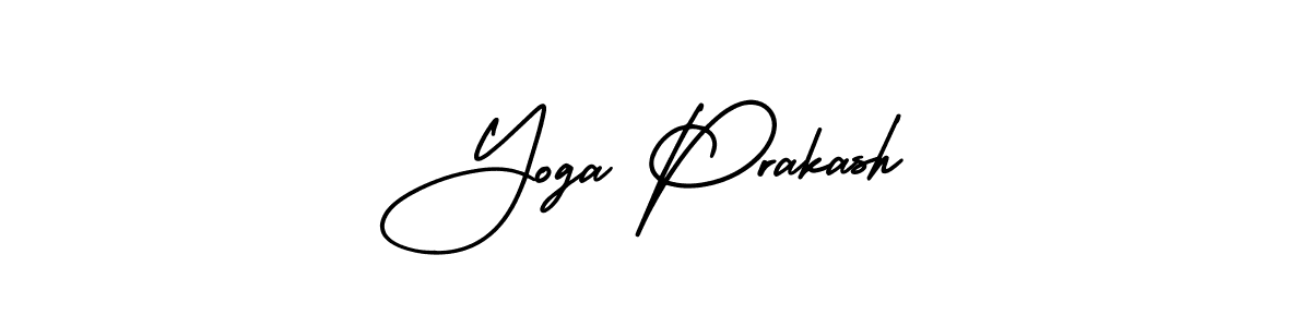You should practise on your own different ways (AmerikaSignatureDemo-Regular) to write your name (Yoga Prakash) in signature. don't let someone else do it for you. Yoga Prakash signature style 3 images and pictures png