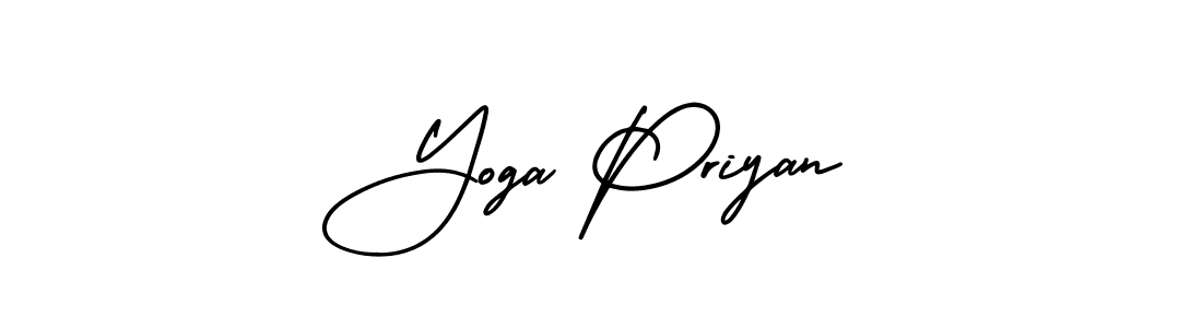 It looks lik you need a new signature style for name Yoga Priyan. Design unique handwritten (AmerikaSignatureDemo-Regular) signature with our free signature maker in just a few clicks. Yoga Priyan signature style 3 images and pictures png