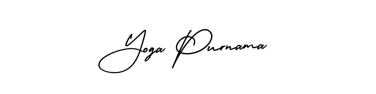 Create a beautiful signature design for name Yoga Purnama. With this signature (AmerikaSignatureDemo-Regular) fonts, you can make a handwritten signature for free. Yoga Purnama signature style 3 images and pictures png