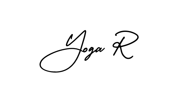 if you are searching for the best signature style for your name Yoga R. so please give up your signature search. here we have designed multiple signature styles  using AmerikaSignatureDemo-Regular. Yoga R signature style 3 images and pictures png