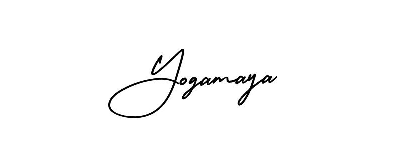 How to make Yogamaya name signature. Use AmerikaSignatureDemo-Regular style for creating short signs online. This is the latest handwritten sign. Yogamaya signature style 3 images and pictures png