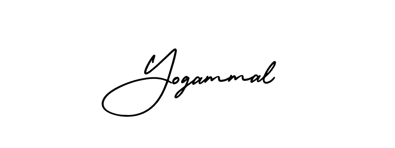 How to make Yogammal signature? AmerikaSignatureDemo-Regular is a professional autograph style. Create handwritten signature for Yogammal name. Yogammal signature style 3 images and pictures png