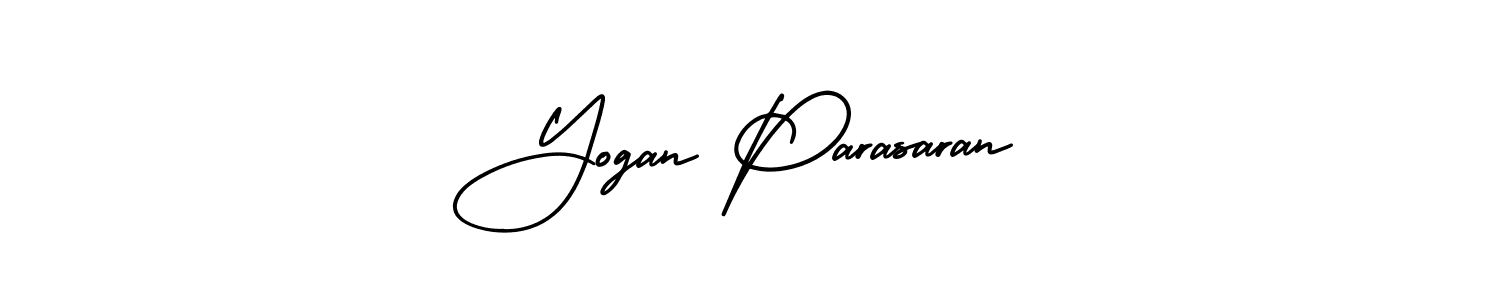 How to make Yogan Parasaran name signature. Use AmerikaSignatureDemo-Regular style for creating short signs online. This is the latest handwritten sign. Yogan Parasaran signature style 3 images and pictures png