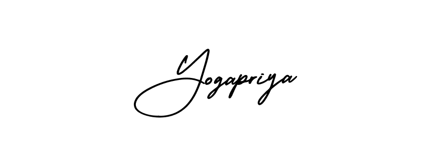 Use a signature maker to create a handwritten signature online. With this signature software, you can design (AmerikaSignatureDemo-Regular) your own signature for name Yogapriya. Yogapriya signature style 3 images and pictures png