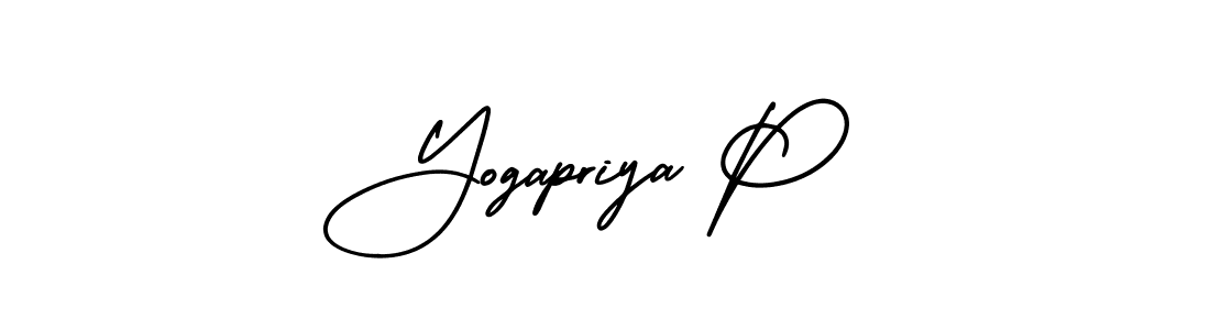 Make a beautiful signature design for name Yogapriya P. Use this online signature maker to create a handwritten signature for free. Yogapriya P signature style 3 images and pictures png