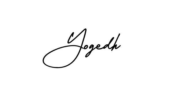 Also we have Yogedh name is the best signature style. Create professional handwritten signature collection using AmerikaSignatureDemo-Regular autograph style. Yogedh signature style 3 images and pictures png
