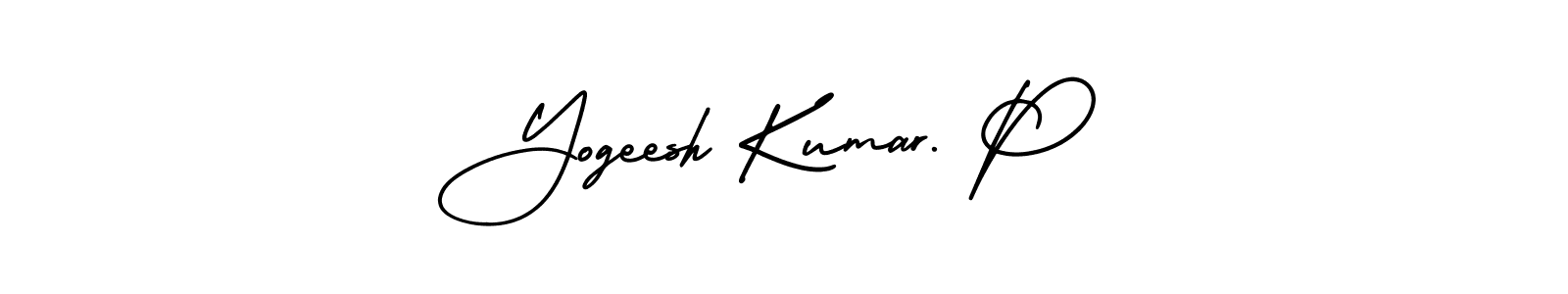 Yogeesh Kumar. P stylish signature style. Best Handwritten Sign (AmerikaSignatureDemo-Regular) for my name. Handwritten Signature Collection Ideas for my name Yogeesh Kumar. P. Yogeesh Kumar. P signature style 3 images and pictures png