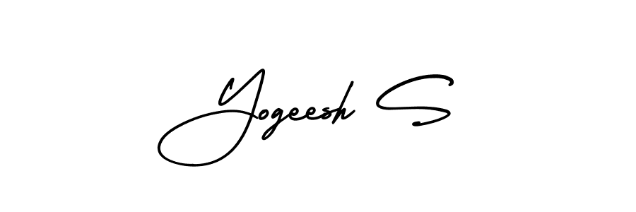 How to make Yogeesh S signature? AmerikaSignatureDemo-Regular is a professional autograph style. Create handwritten signature for Yogeesh S name. Yogeesh S signature style 3 images and pictures png