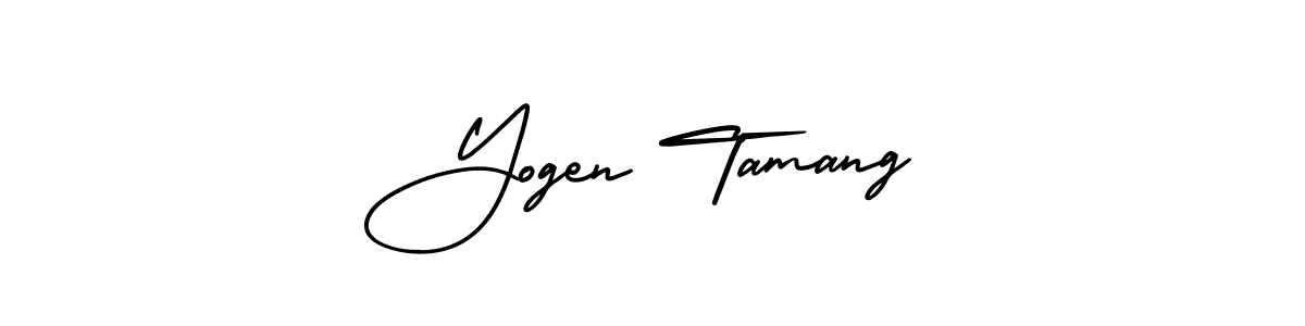 Make a short Yogen Tamang signature style. Manage your documents anywhere anytime using AmerikaSignatureDemo-Regular. Create and add eSignatures, submit forms, share and send files easily. Yogen Tamang signature style 3 images and pictures png