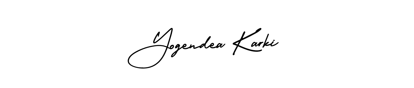 Create a beautiful signature design for name Yogendea Karki. With this signature (AmerikaSignatureDemo-Regular) fonts, you can make a handwritten signature for free. Yogendea Karki signature style 3 images and pictures png