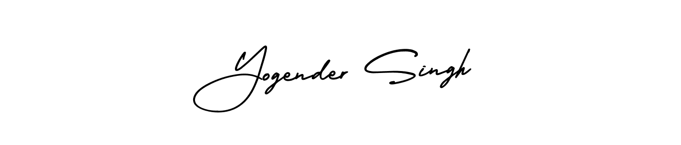 Yogender Singh stylish signature style. Best Handwritten Sign (AmerikaSignatureDemo-Regular) for my name. Handwritten Signature Collection Ideas for my name Yogender Singh. Yogender Singh signature style 3 images and pictures png