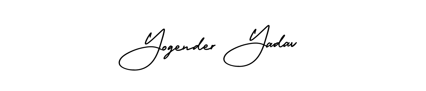 How to make Yogender Yadav name signature. Use AmerikaSignatureDemo-Regular style for creating short signs online. This is the latest handwritten sign. Yogender Yadav signature style 3 images and pictures png