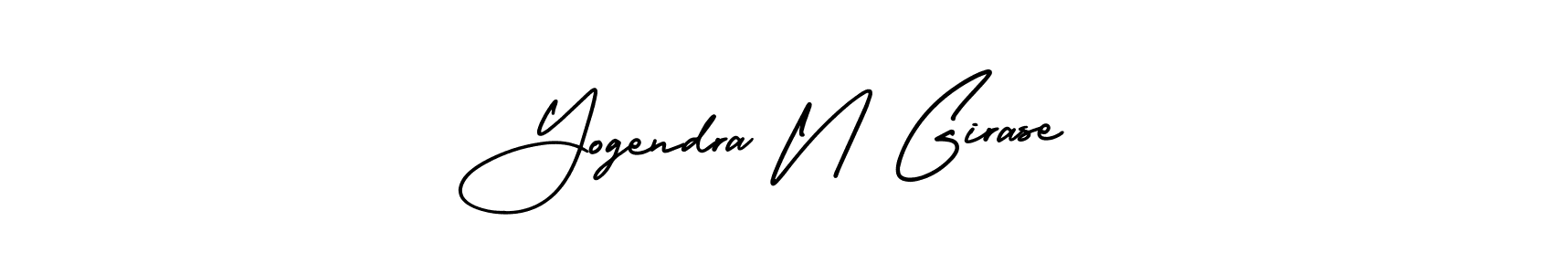 How to make Yogendra N Girase signature? AmerikaSignatureDemo-Regular is a professional autograph style. Create handwritten signature for Yogendra N Girase name. Yogendra N Girase signature style 3 images and pictures png