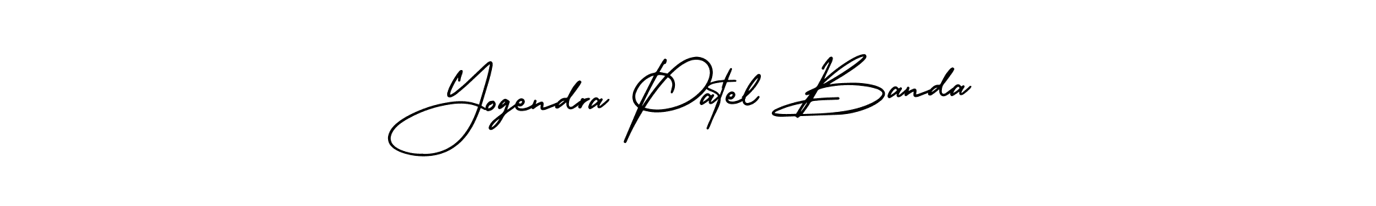if you are searching for the best signature style for your name Yogendra Patel Banda. so please give up your signature search. here we have designed multiple signature styles  using AmerikaSignatureDemo-Regular. Yogendra Patel Banda signature style 3 images and pictures png