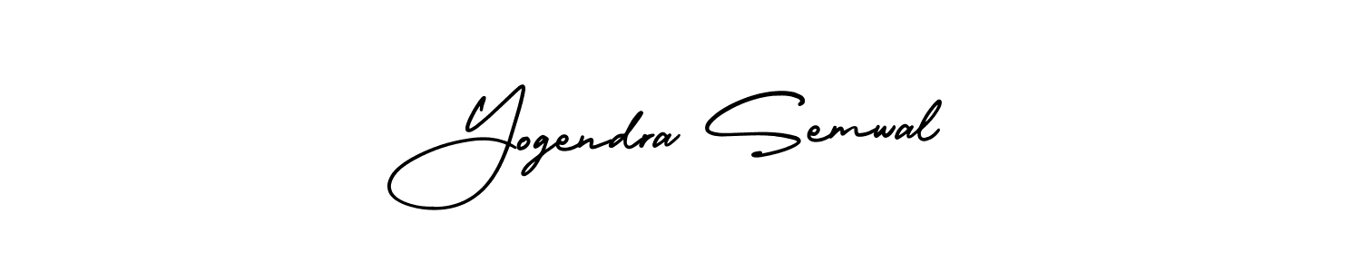 Make a short Yogendra Semwal signature style. Manage your documents anywhere anytime using AmerikaSignatureDemo-Regular. Create and add eSignatures, submit forms, share and send files easily. Yogendra Semwal signature style 3 images and pictures png