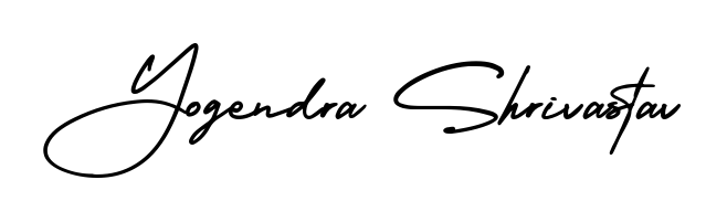 Transform the name Yogendra Shrivastav into a signature masterpiece using AmerikaSignatureDemo-Regular font. Ideal for photographers, artists, and creators looking for watermarks. Yogendra Shrivastav signature style 3 images and pictures png